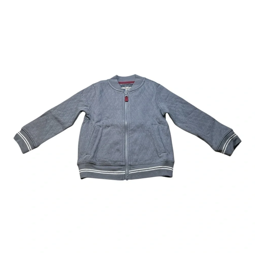 OshKosh B'gosh Gray Size 3T Comfy Athletic Set Zip-up jacket, shirt & Joggers